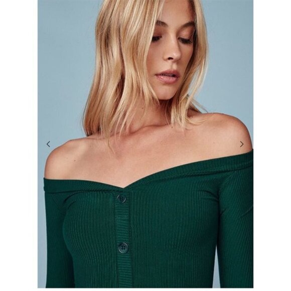 Reformation Cora Dress in Emerald size S NWT - Picture 3 of 11